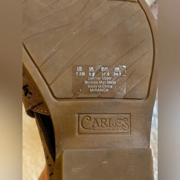 Carlos by Carlos Santana Miranda ankle boot, mauve. Suede. Size 7.5 - Picture 8 of 9